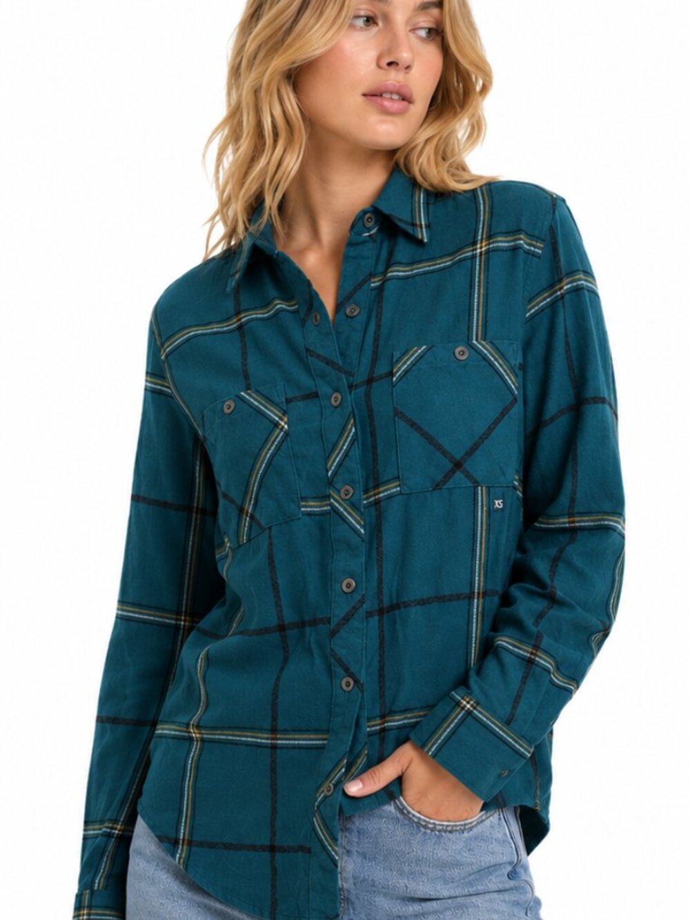 Lot of 5 LA Los Angeles Hearts Women Size XS - S Plaid Button Up Green Shirts